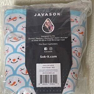 JAVASOK Snowman “Snow Friends” Cup Sleeve - Size Medium
